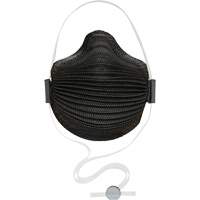 AirWave M Series Black Disposable Masks with SmartStrap&reg; & Nose Flange, N95, NIOSH Certified, Medium/Large MAS Chibougamau