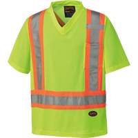 6989 Traffic Micro Mesh T-Shirt, X-Small, High Visibility Lime-Yellow MAS Chibougamau