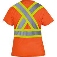 6948 Women's Bird's-Eye Safety T-Shirt, Polyester, X-Small, High Visibility Orange MAS Chibougamau