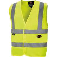 6886 Veste de s&eacute;curit&eacute; haute visibilit&eacute; en tricot chaîne, Jaune lime haute visibilit&eacute;, Petit, Polyester MAS Chibougamau