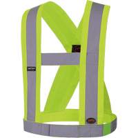 5493 Bretelles ajustables de s&eacute;curit&eacute; haute visibilit&eacute; de 4" de largeur, R&eacute;pond ou surpasse la norme CSA Z96 classe 2 - niveau 2, Jaune lime haute visibilit&eacute;, Couleur r&eacute;fl&eacute;chissante Argent, Taille uniq MAS Chibougamau