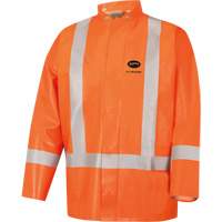 5990J Manteau de s&eacute;curit&eacute; imperm&eacute;able tr&egrave;s robuste ignifuge et r&eacute;sistant aux arcs &eacute;lectriques, Petit, Orange haute visibilit&eacute;, 11 cal/cm² MAS Chibougamau