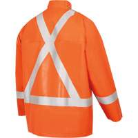 5990J Manteau de s&eacute;curit&eacute; imperm&eacute;able tr&egrave;s robuste ignifuge et r&eacute;sistant aux arcs &eacute;lectriques, Petit, Orange haute visibilit&eacute;, 11 cal/cm² MAS Chibougamau