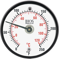 Thermom&egrave;tre de surface magn&eacute;tique, Sans contact, Analogique, 0-250°F (-20-120°C) MAS Chibougamau