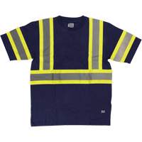 Chemise de s&eacute;curit&eacute; &agrave; manches courtes, Coton, T-petit, Bleu marin MAS Chibougamau