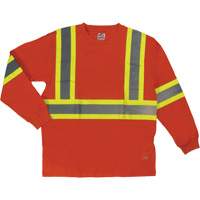 T-shirt de s&eacute;curit&eacute; &agrave; manches longues, Coton, T-petit, Orange haute visibilit&eacute; MAS Chibougamau