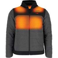Veste chauffante M12 QuietShell avec pile, Hommes, Petit, Gris MAS Chibougamau