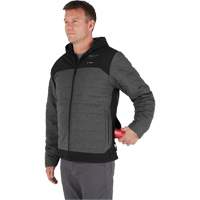 Veste chauffante M12 QuietShell avec pile, Hommes, Petit, Gris MAS Chibougamau