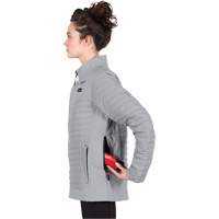 Manteau chauffant M12 Axis avec pile, Femmes, Petit, Gris MAS Chibougamau