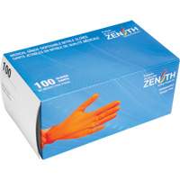 Gants d'examen de poids lourd &agrave; prise tactile, 2T-Grand, Nitrile, 8 mils, Sans poudre, Orange, Classe 2 MAS Chibougamau