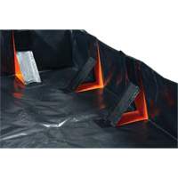 IBX Wall Pop-Up Berm, 268 US gal. Capacity, 6' W x 6' L x 12" H, Snap-Up Bracket MAS Chibougamau