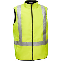 Veste bouffante r&eacute;versible avec X au dos Bisley, Jaune lime haute visibilit&eacute;, Petit, Polyester MAS Chibougamau