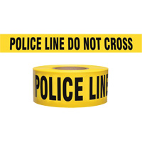 Ruban pour barricade de calibre entrepreneur "Police Line Do Not Cross", Anglais, 3" la x 1000' lo, 2 mils, Noir sur jaune MAS Chibougamau