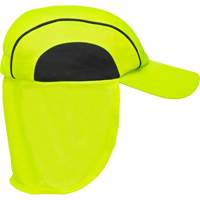 Chapeaux de refroidissement avec voiles pour le cou, Lime haute visibilit&eacute; MAS Chibougamau