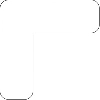 Formes pour le marquage des planchers, L, 7" lo x 3,5" la, Blanc, Vinyle MAS Chibougamau