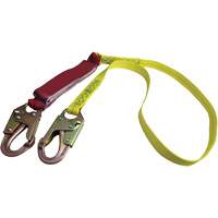 External Energy Absorber Lanyard with 3/4" Hook, 6', Snap Hook Center, Snap Hook Leg Ends, Polyester MAS Chibougamau