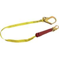 External Energy Absorber Lanyard with 2-1/4" Hook, 6', Snap Hook Center, Snap Hook Leg Ends, Polyester MAS Chibougamau