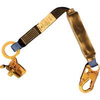 Trailing Rope Grab with Attached Shock Pack Lanyard, 2', Snap Hook Center, Snap Hook Leg Ends, Polyester MAS Chibougamau