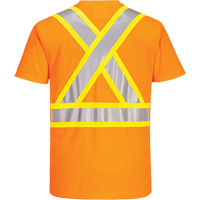 T-shirt de s&eacute;curit&eacute; &agrave; bandes contrastantes, Polyester, Petit, Orange haute visibilit&eacute; MAS Chibougamau