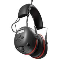 Black & Red Air Defender AM/FM Earmuffs, Headband Style, 24 dB MAS Chibougamau