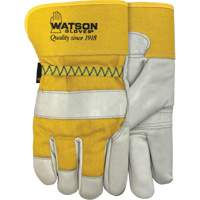Gants doubl&eacute;s combin&eacute;s en cuir 94003i , Grand, Paume en Cuir fleur de vache, Molleton MAS Chibougamau