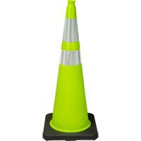 Premium Traffic Cone, 36", Lime Green, 4" & 6" Reflective Collar(s) MAS Chibougamau