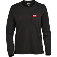 GRIDIRON Long Sleeve Pocket T-Shirt, Women's, X-Small, Black MAS Chibougamau