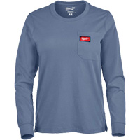 GRIDIRON Long Sleeve Pocket T-Shirt, Women's, X-Small, Blue MAS Chibougamau