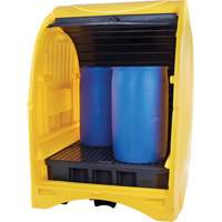 4-Drum Hard Cover Spill Pallet, 68.11" L x 61.61" W x 83.07" H, 1433 lbs. Load Capacity MAS Chibougamau
