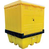 Hard Cover IBC Spill Pallet, 70" L x 70" W x 90" H, 1135 lbs. Load Capacity MAS Chibougamau