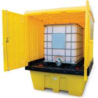 Hard Cover IBC Spill Pallet, 70" L x 70" W x 90" H, 1135 lbs. Load Capacity MAS Chibougamau