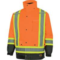 Parka de s&eacute;curit&eacute; d'hiver imperm&eacute;able 7-en-1 5056 Pioneer Yukon, Polyester, Noir/Orange haute visibilit&eacute;, T-petit MAS Chibougamau