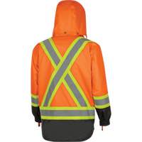 Parka de s&eacute;curit&eacute; d'hiver imperm&eacute;able 7-en-1 5056 Pioneer Yukon, Polyester, Noir/Orange haute visibilit&eacute;, T-petit MAS Chibougamau