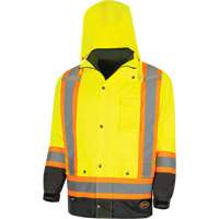 Parka de s&eacute;curit&eacute; d'hiver imperm&eacute;able 7-en-1 5057 Pioneer Yukon, Polyester, Noir/Jaune lime haute visibilit&eacute;, T-petit MAS Chibougamau