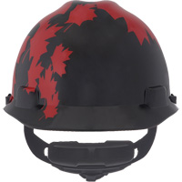 Specialty V-Gard&reg; Hard Hat, Ratchet Suspension, Black/Red MAS Chibougamau