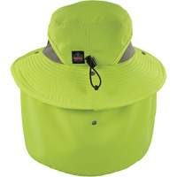 Chill-Its 8934 Ranger Hat with Neck Shade, Small/Medium, Hi-Vis Lime MAS Chibougamau