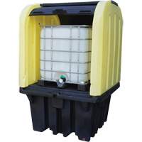 Yellow Roll Top Hardcover Spill Pallet, 65" L x 65" W x 101" H, 5000 lbs. Load Capacity MAS Chibougamau