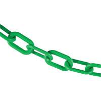 Plastic Barrier Chain, Green, 2" Link, 100' Length MAS Chibougamau