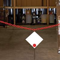 Plastic Barrier Chain, Green, 2" Link, 100' Length MAS Chibougamau