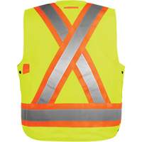 Veste haute visibilit&eacute; pour arpenteur, Orange haute visibilit&eacute;, Petit, Polyester MAS Chibougamau
