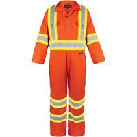 High-Visibility Unlined Coveralls, Small, High Visibility Orange MAS Chibougamau