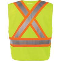 High-Visibility 5-Point Tear Away Vest, High Visibility Orange, Medium/Small, Polyester MAS Chibougamau
