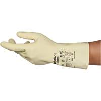 AlphaTec&reg; 87-137 Lightweight Natural Gloves, Size 7, 11.8" L, Rubber Latex, 16-mil MAS Chibougamau