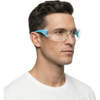 Adapt Lite Blue/White Safety Glasses, Clear Lens, Anti-Fog/Anti-Scratch, ANSI Z87+/Meets/Exceeds CSA Z94.3 MAS Chibougamau