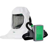 Respirateur T-Link avec casquette, tube de respiration, montage &agrave; la ceinture & APR motoris&eacute; PX5, Cagoule ample & visi&egrave;re, Pile Lithium-ion MAS Chibougamau