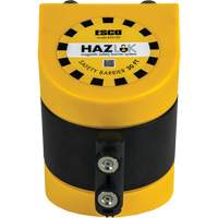 HAZLOK Safety Barrier System, Plastic, Magnetic Mount, 30', Black and Yellow Tape MAS Chibougamau