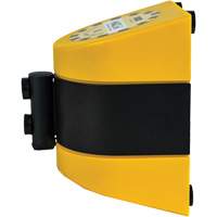 HAZLOK Safety Barrier System, Plastic, Magnetic Mount, 30', Black and Yellow Tape MAS Chibougamau