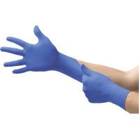 MICROFLEX N21 Disposable Gloves, 6.5/7/Small, Nitrile, 4.7-mil/5.5-mil, Powder-Free, Cobalt, Class 2 MAS Chibougamau