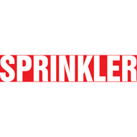 Marqueur de tuyau "Sprinkler", Autocollant, 1" h x 8" la, Blanc/rouge MAS Chibougamau