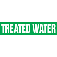 Marqueurs de tuyau "Tower Water Return", Autocollant, 4" h x 24" la, Blanc/vert MAS Chibougamau